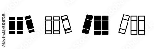 Library icon set. education icon vector