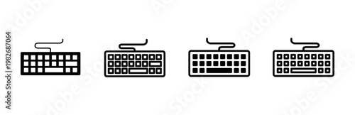Keyboard icon set. keyboard vector symbol