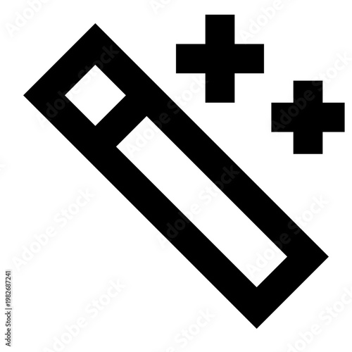 Magic wand icon for AI selection, editing, filtering, and retouching. Perfect for photo editors, creative software, smart design tools, UI UX interfaces, and artificial intelligence image workflows.