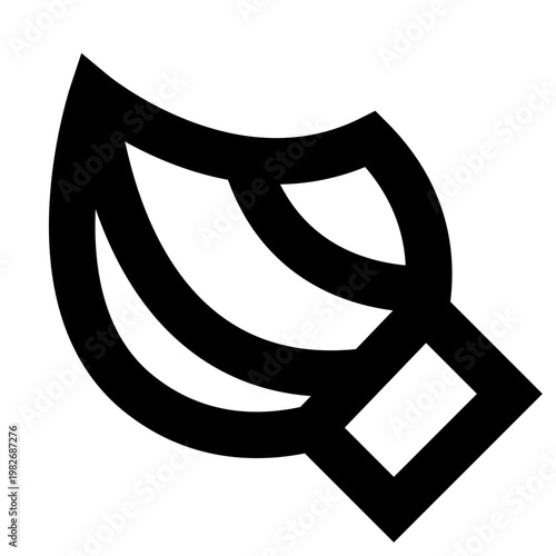 Brush icon for painting, editing, drawing, and calligraphy tool. Perfect for art apps, design software, creative UI UX interfaces, digital illustration, coloring feature, and graphic editing system.