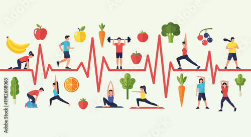 Healthy Lifestyle: Fitness, Nutrition, and Wellness Concept