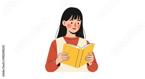 The vibrant emotion of a dedicated and happy book lover