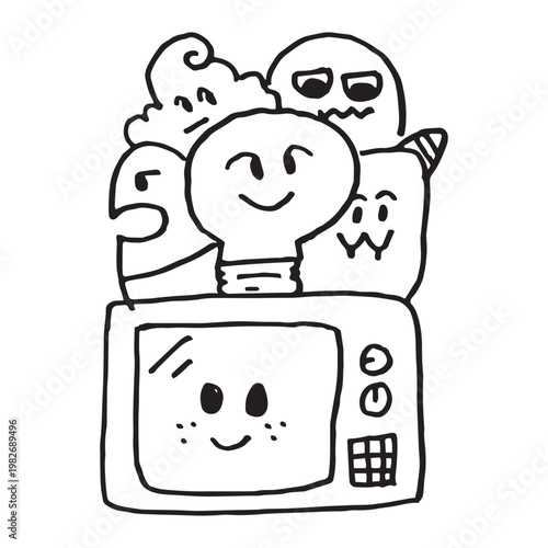 Handdrawn Doodle Monster