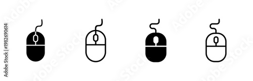 Mouse icon set. click icon vector. pointer icon vector.