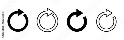 Refresh icon set. Reload icon vector. Update icon.
