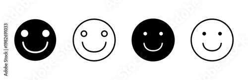 smile icon set. smile emoticon icon. feedback