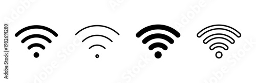 Wifi icon set. signal vector icon. Wireless  icon vector