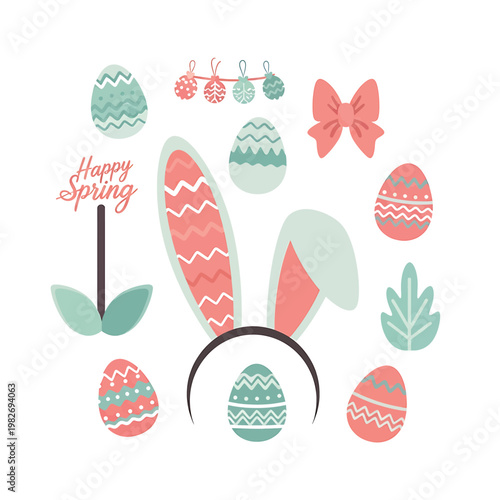 Easter bunny ears headband accessory 3.