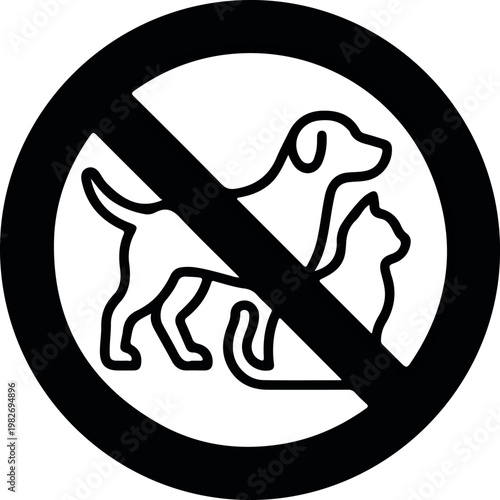 No Pets Allowed Sign Icon