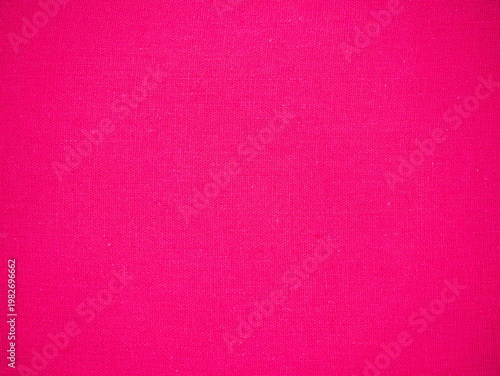 Canvas Print Abstract bright pink fabric texture background with fine weave pattern, full frame