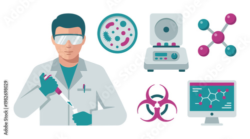 Scientist in lab performing pipette based experiments.