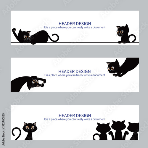 A cute cat makes a striking web header,