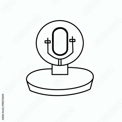 microphone with stand content creator icon speech