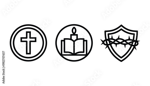 Christian symbols form a holy set.