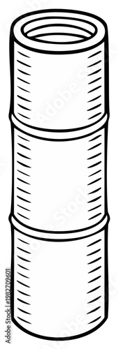 Illustrated barrel graphic, sketch style, black and white