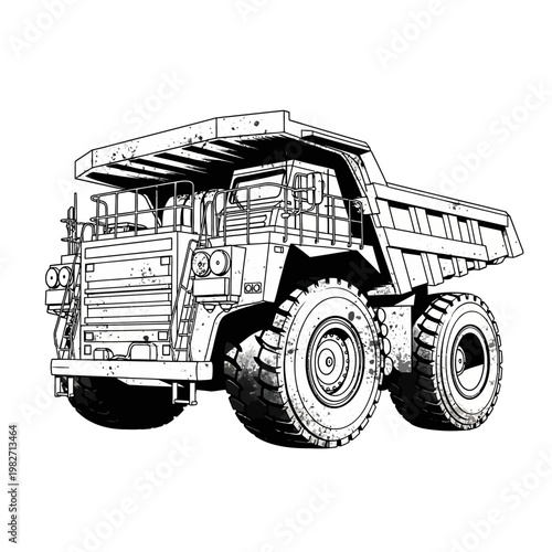 Heavy Duty Mining Truck - Off Road Construction Vehicle