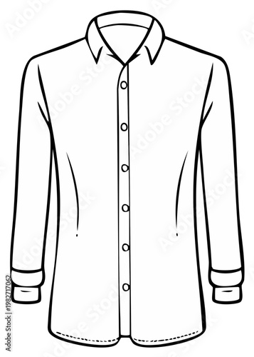 Illustration of a classic men's dress shirt