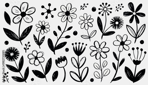 Flower repeat pattern for surface printing