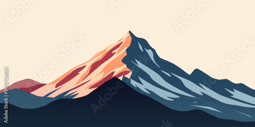 Vector illustration of a woman's hand holding a mountain symbol sign alongside flags of the world and Japan as a business concept of help and love