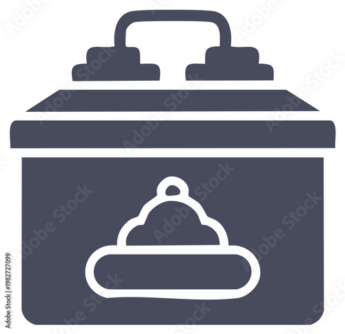 Lunchbox Icon for School Kids Meal Prep Healthy Lunch Portable Container