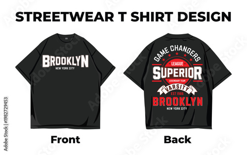 Modern typography on urban streetwear graphic tee