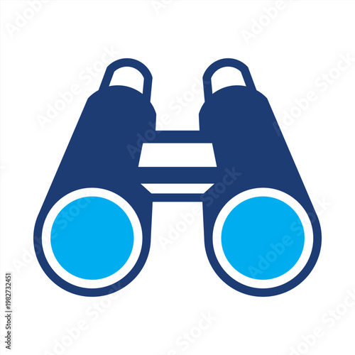 Vision insight icon. Binocular icon. Icon symbol for vision, binoculars, observation, scouting, search, exploration, focus, discovery, outlook, perspective. Vector illustration