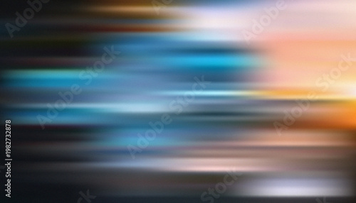 Принти на полотні An abstract blur of colorful light streaks and indistinct forms suggests a moder