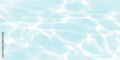 Blue and white water ripples light surface overlay background. 3d clear ocean surface pattern with reflection effect backdrop. Marble desaturated texture.