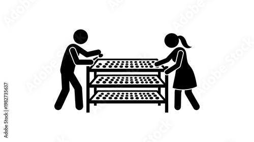 Couple Arranging Items on a Shelf