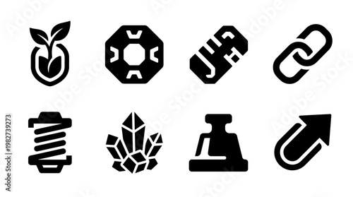 Eco-Friendly Sustainable Gardening Icons Set for Environmental Conservation and Organic Farming