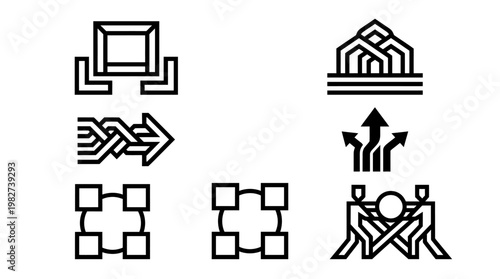 Set of Modern Icon Vectors for Digital Interface and Web Design