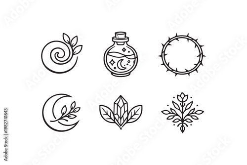 Mystical Nature and Magic Icons Celestial Alchemy and Earthly Treasures Set