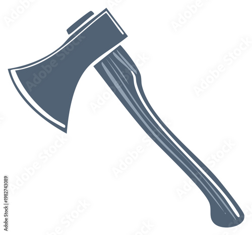Vector Graphic Axe Tool Wood Cutting Sharp Blade Equipment Design Element