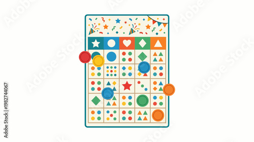 Colorful educational puzzle for children learning.