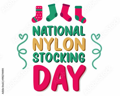 National Nylon Stocking Day Vector Illustration, Fashion Celebration Design