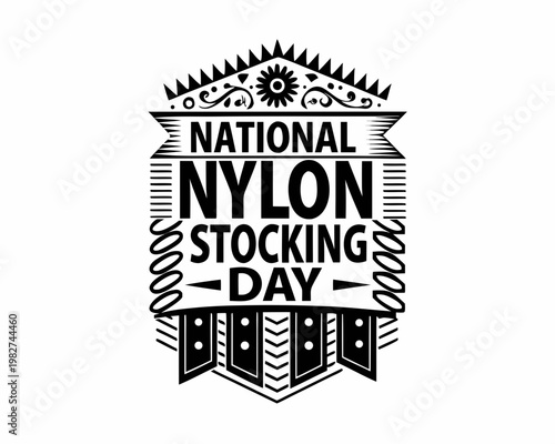 NATIONAL NYLON STOCKING DAY vector illustration isolated on white background