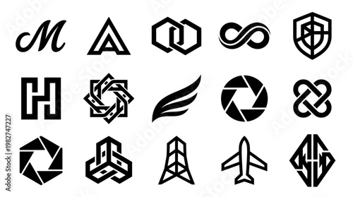 Collection of Modern Vector Icons for User Interface and App Design