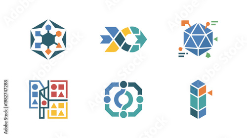 Set of Modern Business Icons in Flat Design for Digital Interface and User Experience