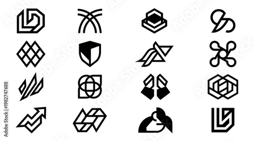 Set of Modern Business Icons for Digital and Corporate Projects in Flat Design Style