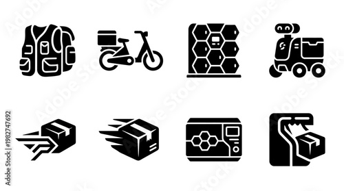Collection of Modern Technology Icons for Digital Devices and Connectivity