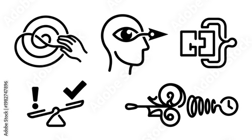 Set of Icons Featuring Creative Design Elements and Artistic Symbols for Digital Projects