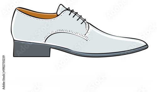 Elegant Dress Shoe Illustration Lace Up Footwear for Men Formal Style Fashion