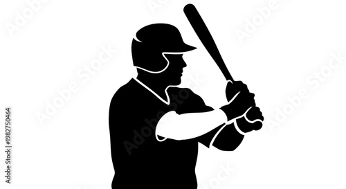 Baseball Player Holding Bat.