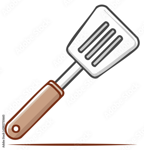 Cartoon Kitchen Spatula for Cooking Pancakes Burgers or Flipping Food