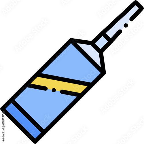 Silicone Caulk Glue Vector Icon for Construction Sealing