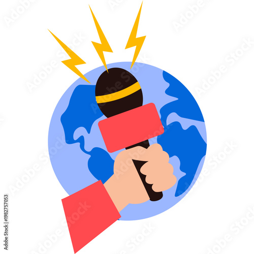 Global News Broadcasting Media Concept