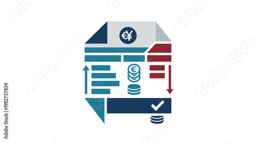 Vector Icon of Debt and Financial Balance for Economic and Banking Concepts