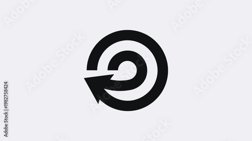 Vector Icon of a Target with Arrow Hit for Precision and Goal Achievement Graphics
