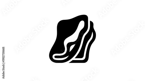 Icon of A Slice Of Bacon Vector Icon for Food and Culinary Design