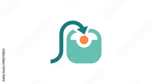 Icon of Mosquito Bite with Inflamed Skin and Pointed Proboscis in Flat Vector Style